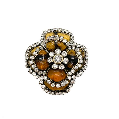 chanel vintage flower brooch|Vintage Chanel brooch for sale.